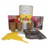 Kit de huerto infantil con semilleros, tierra turba, Espuela de Caballero, clavel gigante, y marcaje de semilleros